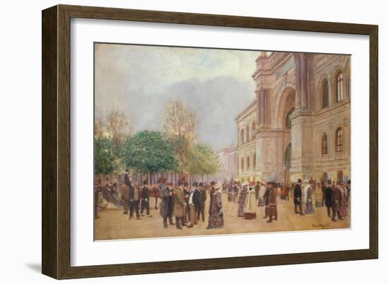 La Sortie du salon, au Palais de l'Industrie-Jean Béraud-Framed Giclee Print