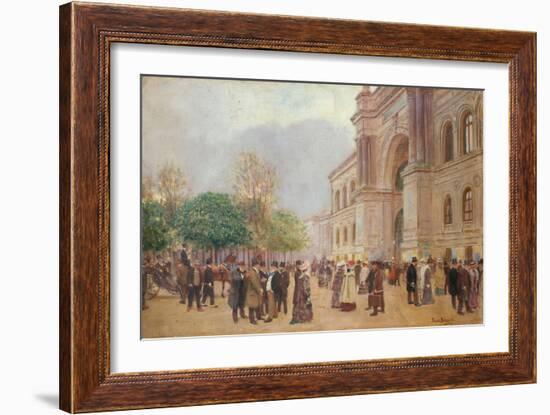 La Sortie du salon, au Palais de l'Industrie-Jean Béraud-Framed Giclee Print