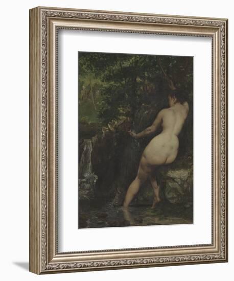 La Source dit aussi Baigneuse à la source-Gustave Courbet-Framed Giclee Print