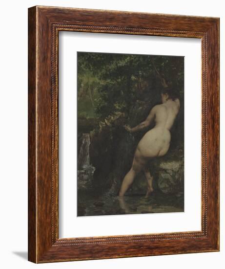 La Source dit aussi Baigneuse à la source-Gustave Courbet-Framed Giclee Print