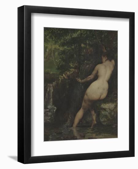 La Source dit aussi Baigneuse à la source-Gustave Courbet-Framed Giclee Print