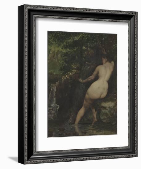 La Source dit aussi Baigneuse à la source-Gustave Courbet-Framed Giclee Print