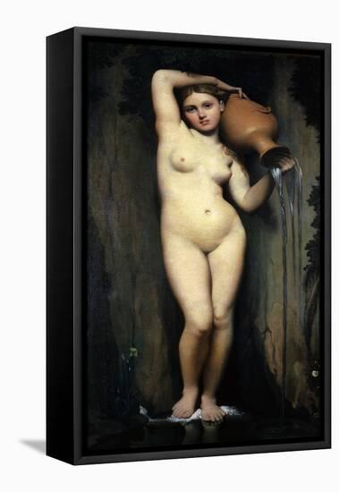 La Source (The Source, 1856)-Jean-Auguste-Dominique Ingres-Framed Premier Image Canvas