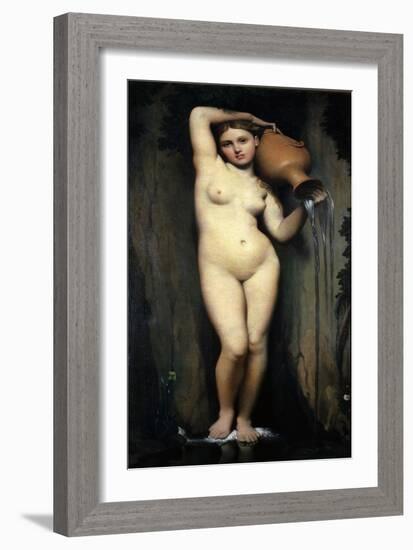 La Source (The Source, 1856)-Jean-Auguste-Dominique Ingres-Framed Giclee Print