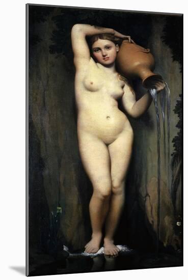 La Source (The Source, 1856)-Jean-Auguste-Dominique Ingres-Mounted Giclee Print