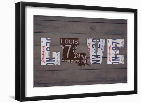 LA State Love-Design Turnpike-Framed Giclee Print