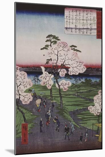 La Sumida et les cerisiers en fleurs-Ando Hiroshige-Mounted Giclee Print