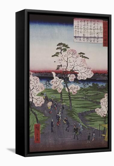 La Sumida et les cerisiers en fleurs-Ando Hiroshige-Framed Premier Image Canvas