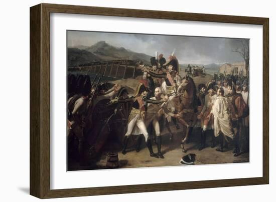 La Surprise du pont de Tabour sur le Danube, 14 novembre 1805 (victoire des maréchaux Murat et-Guillaume Guillon Lethière-Framed Giclee Print
