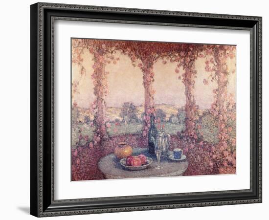 La Table Sous La Tonnelle, 1917-Henri Eugene Augustin Le Sidaner-Framed Giclee Print