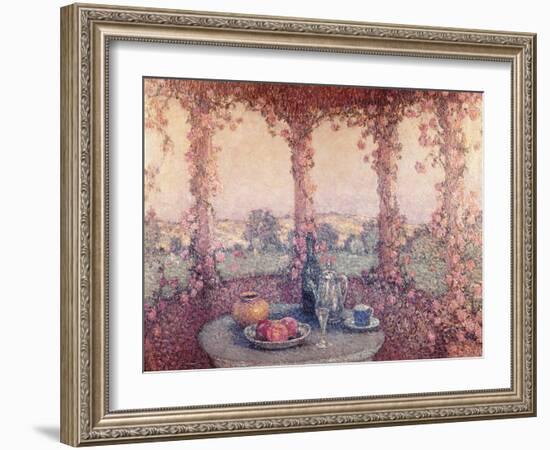 La Table sous la Tonnelle-Henri Eugene Augustin Le Sidaner-Framed Giclee Print