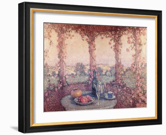 La Table sous la Tonnelle-Henri Eugene Augustin Le Sidaner-Framed Giclee Print