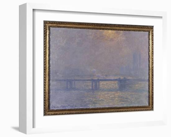 La Tamise à Charing-cross-Claude Monet-Framed Giclee Print