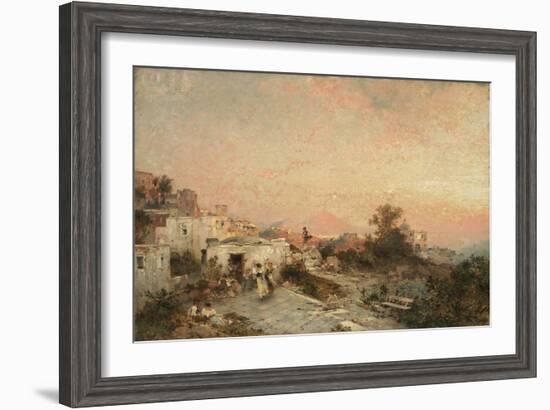 La Tarantella, Posilipo, Naples, C.1895-Franz Richard Unterberger-Framed Giclee Print