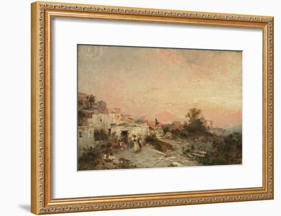 La Tarantella, Posilipo, Naples, C.1895-Franz Richard Unterberger-Framed Giclee Print