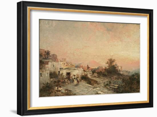 La Tarantella, Posilipo, Naples, C.1895-Franz Richard Unterberger-Framed Giclee Print