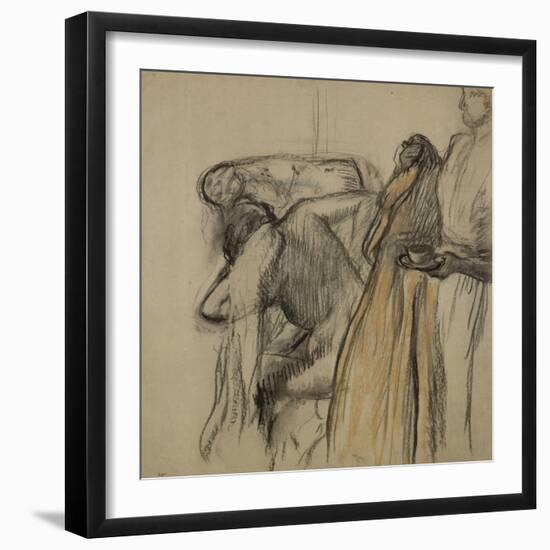 La Tasse de chocolat, après le bain-Edgar Degas-Framed Giclee Print