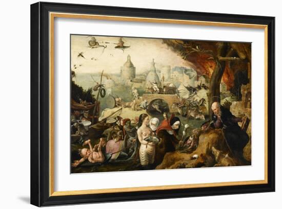 La tentation de saint Antoine-Pieter Huys-Framed Giclee Print