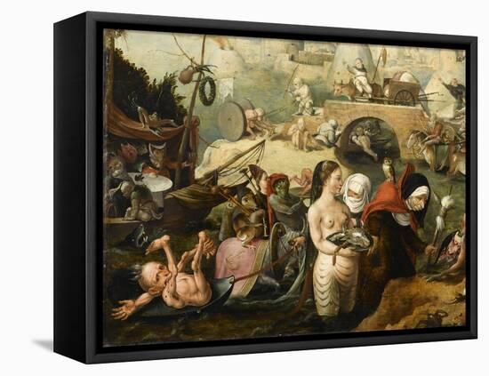 La tentation de saint Antoine-Pieter Huys-Framed Premier Image Canvas