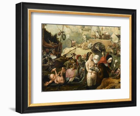 La tentation de saint Antoine-Pieter Huys-Framed Giclee Print