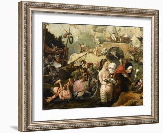 La tentation de saint Antoine-Pieter Huys-Framed Giclee Print