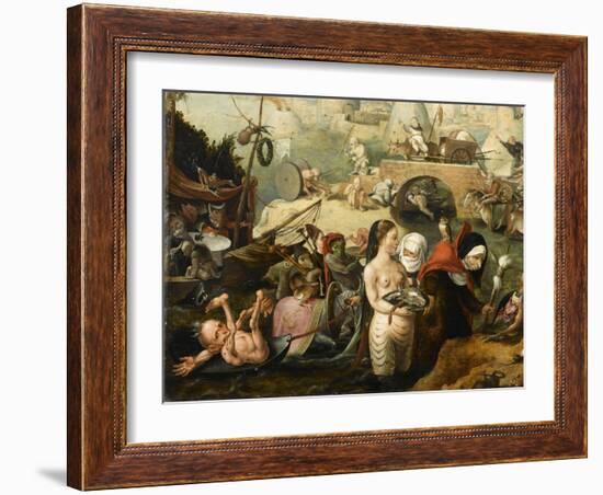 La tentation de saint Antoine-Pieter Huys-Framed Giclee Print