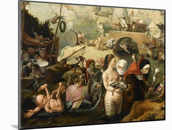 La tentation de saint Antoine-Pieter Huys-Mounted Giclee Print