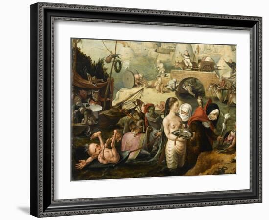 La tentation de saint Antoine-Pieter Huys-Framed Giclee Print