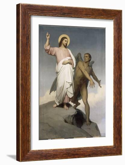 La tentation du Christ-Ary Scheffer-Framed Giclee Print