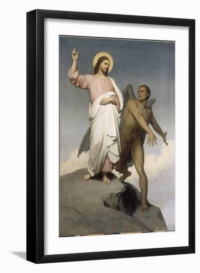 La tentation du Christ-Ary Scheffer-Framed Giclee Print