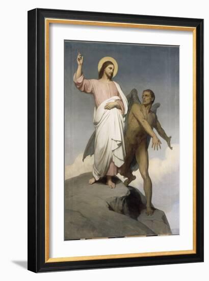 La tentation du Christ-Ary Scheffer-Framed Giclee Print