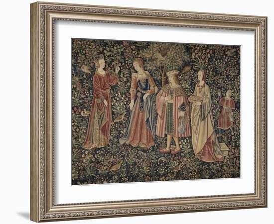 La tenture de la Vie Seigneuriale : La Promenade-null-Framed Giclee Print