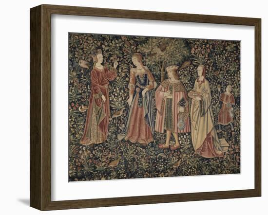 La tenture de la Vie Seigneuriale : La Promenade-null-Framed Giclee Print