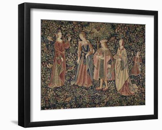 La tenture de la Vie Seigneuriale : La Promenade-null-Framed Giclee Print