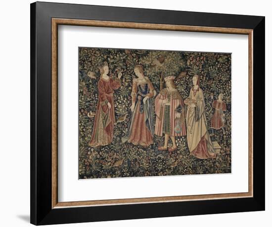 La tenture de la Vie Seigneuriale : La Promenade-null-Framed Giclee Print