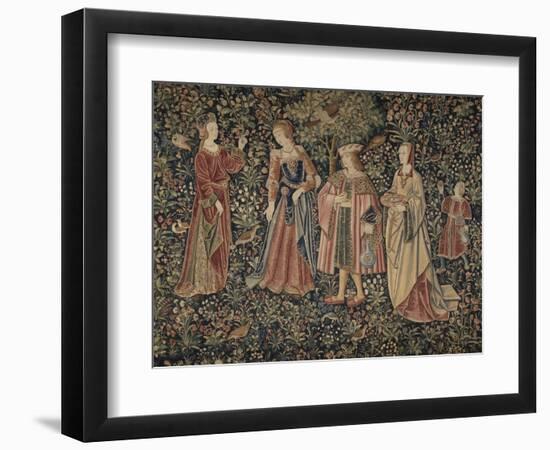 La tenture de la Vie Seigneuriale : La Promenade-null-Framed Giclee Print