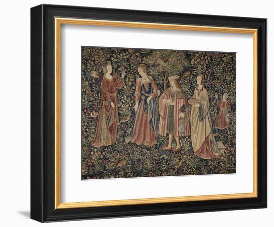 La tenture de la Vie Seigneuriale : La Promenade-null-Framed Giclee Print