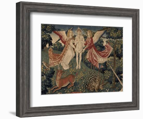 La tenture de Saint Etienne, pièce V : le martyre de saint Etienne-Colijn de Coter-Framed Giclee Print