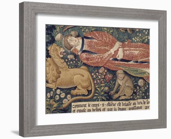 La tenture de Saint Etienne, pièce V : le martyre de saint Etienne-Colijn de Coter-Framed Giclee Print