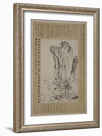 La terrasse de la Lampe - dernière peinture-Junshou Zhang-Framed Giclee Print