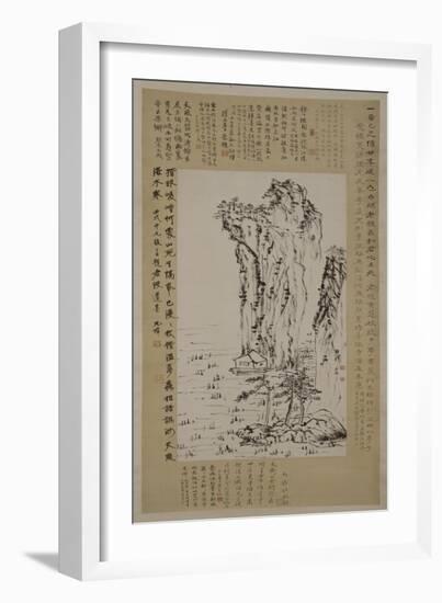 La terrasse de la Lampe - dernière peinture-Junshou Zhang-Framed Giclee Print