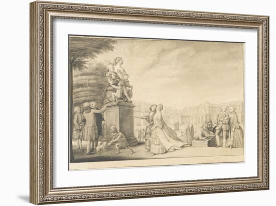 La terrasse du château de Chantilly-Jacques Rigaud-Framed Giclee Print