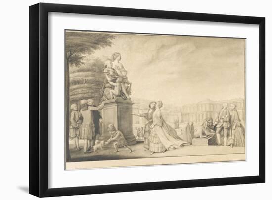 La terrasse du château de Chantilly-Jacques Rigaud-Framed Giclee Print