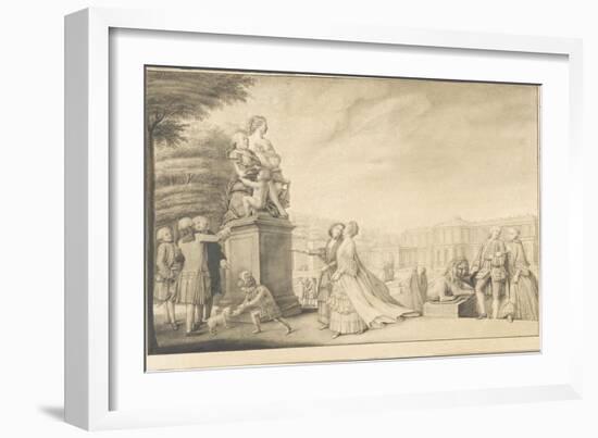 La terrasse du château de Chantilly-Jacques Rigaud-Framed Giclee Print