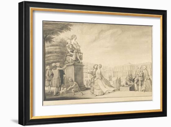 La terrasse du château de Chantilly-Jacques Rigaud-Framed Giclee Print