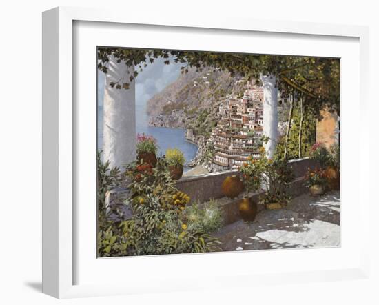 la Terrazza a Positano-Guido Borelli-Framed Giclee Print