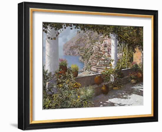 la Terrazza a Positano-Guido Borelli-Framed Giclee Print