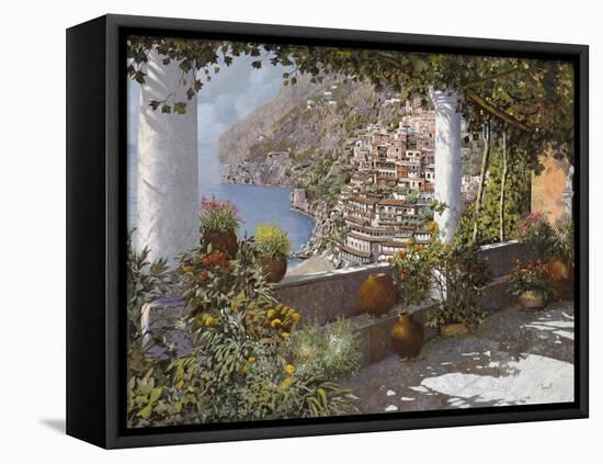 la Terrazza a Positano-Guido Borelli-Framed Premier Image Canvas