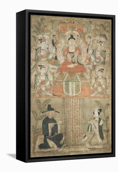 La Terre Pure de bouddha Maitreya-null-Framed Premier Image Canvas