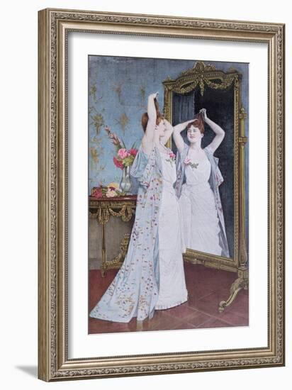 La Toilette, 1890-Auguste Toulmouche-Framed Giclee Print